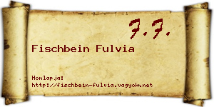 Fischbein Fulvia névjegykártya